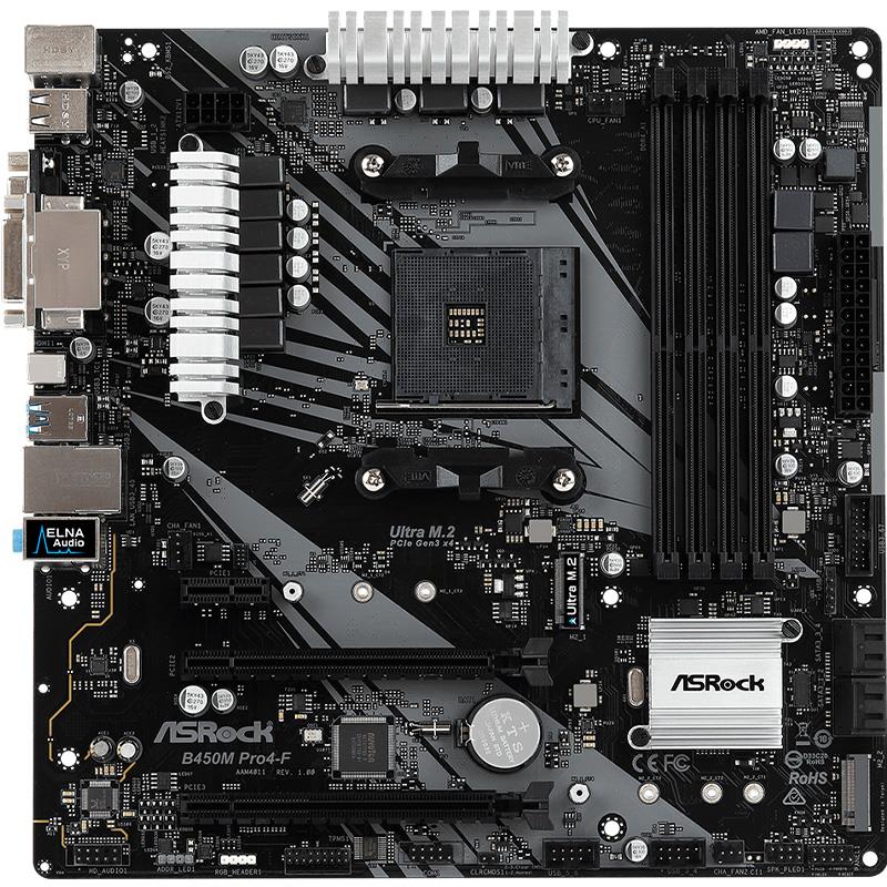 Asrock b450m pro4 f не запускается