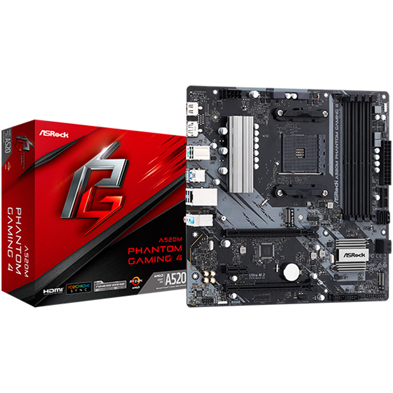 OUTLET - MOTHERBOARD ASROCK A520M PHANTOM GAMING 4 AM4