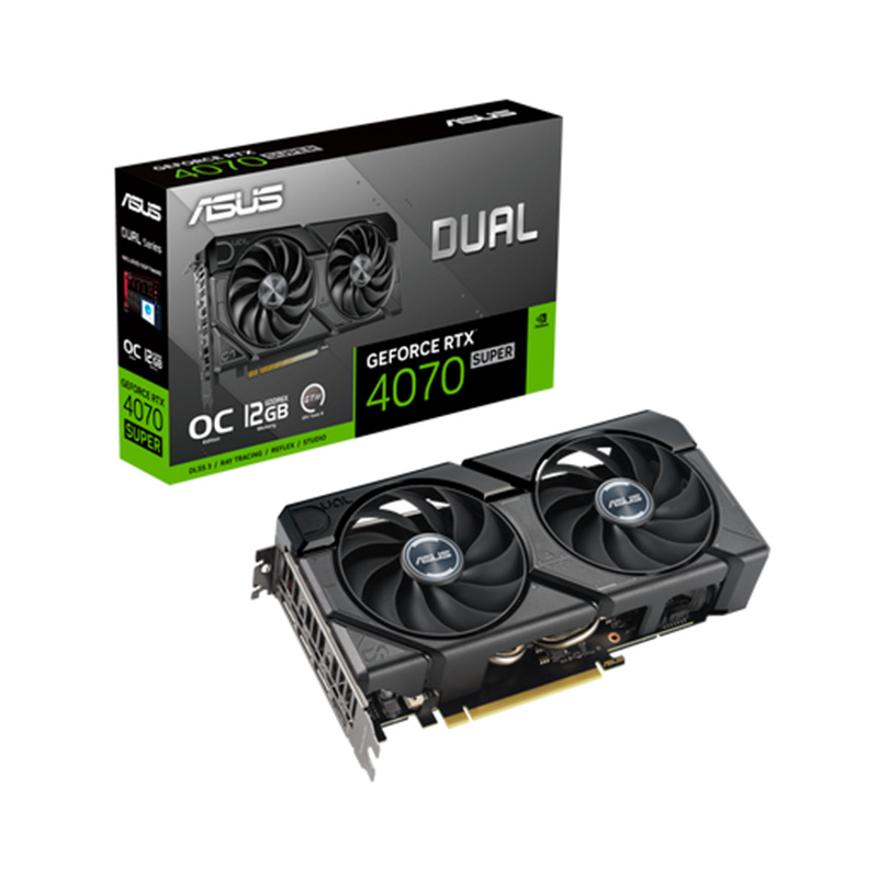 PLACA DE VIDEO ASUS NVIDIA GEFORCE RTX 4070 SUPER DUAL EVO 12GB OC GDDR6X