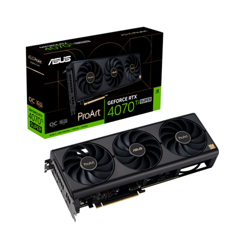 PLACA DE VIDEO ASUS NVIDIA GEFORCE RTX 4070 TI SUPER PROART OC 16GB GDDR6X