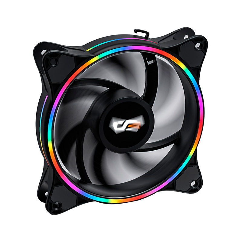 OUTLET - FAN COOLER 120MM DARKFLASH D1 RAINBOW BLACK FIXED RGB