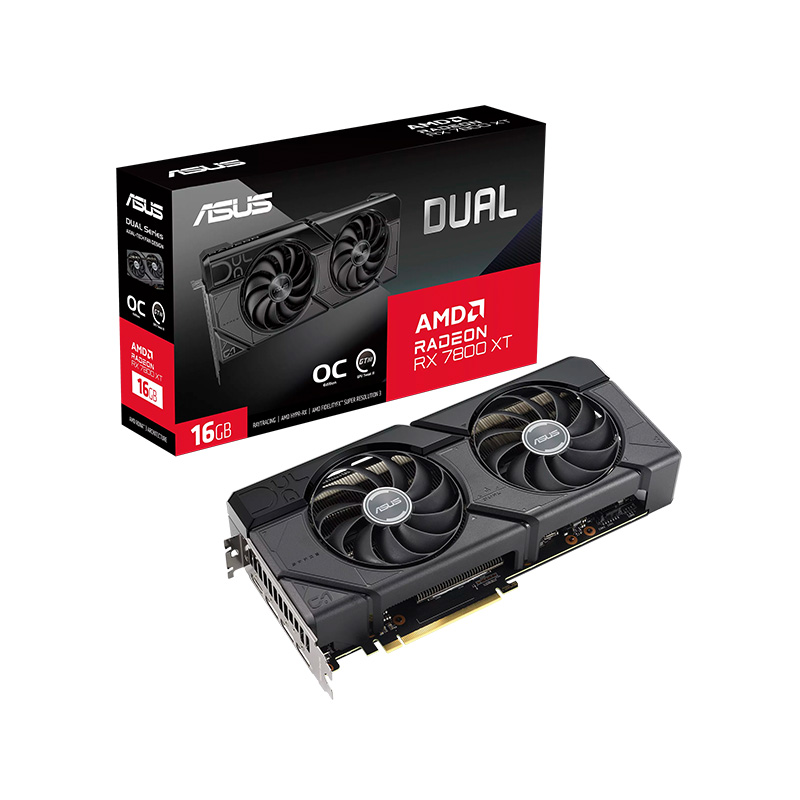 PLACA DE VIDEO ASUS AMD RADEON RX 7800 XT DUAL 16GB GDDR6 OC