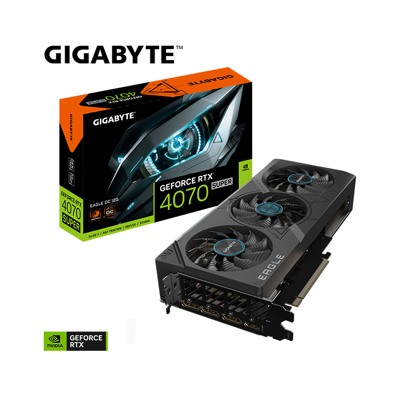 PLACA DE VIDEO GIGABYTE NVIDIA GEFORCE RTX 4070 SUPER EAGLE OC 12GB GDDR6X