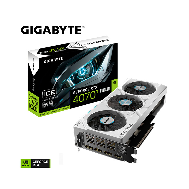 PLACA DE VIDEO GIGABYTE NVIDIA GEFORCE RTX 4070 TI SUPER EAGLE ICE OC 16GB GDDR6X