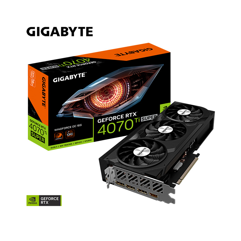 PLACA DE VIDEO GIGABYTE NVIDIA GEFORCE RTX 4070 TI SUPER WINDFORCE OC 16GB GDDR6X