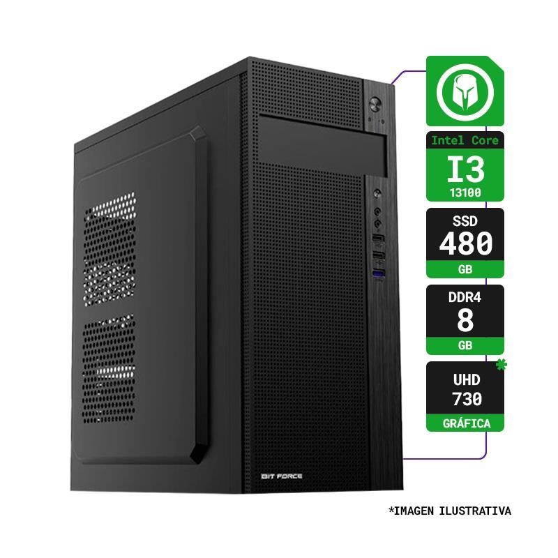 PC Oficina Armada Completa Intel i3 13100 RAM 8GB SSD 500GB