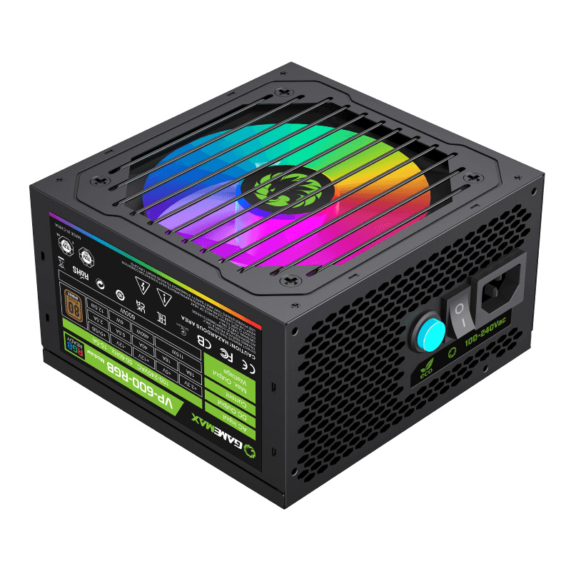 Fuente Gamemax Vp 600 600w 80 Plus Bronze Rgb